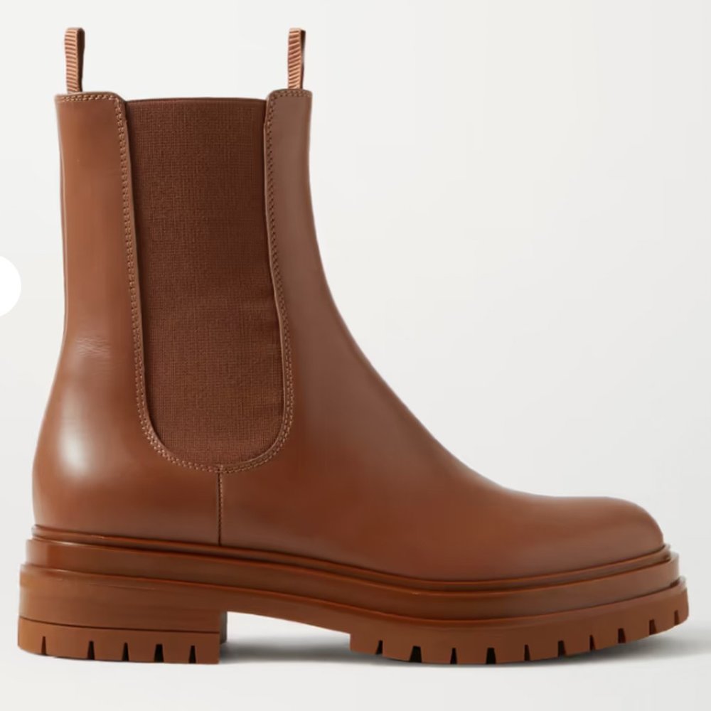 Gianvito Rossi Chester Leather Chelsea Boots size 38